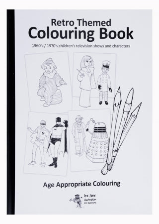 Retro themed Childrenâ€™s TV character colouring book