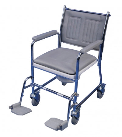 Linton Mobile Commode - With Footrests